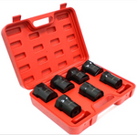 7 pc 1/2" Drive 6 Point Wheel Bearing Axle Lock Nut Socket Set