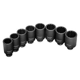 8 Piece 12 Pt. Axle Nut Socket Set