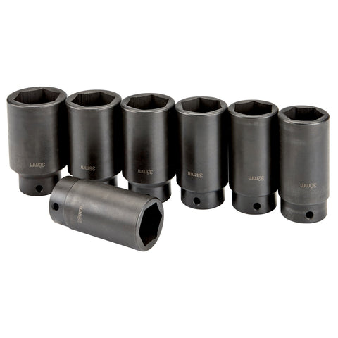 7pcs 1/2 In. Drive Front Wheel Drive Axle Lock-Nut Socket Set