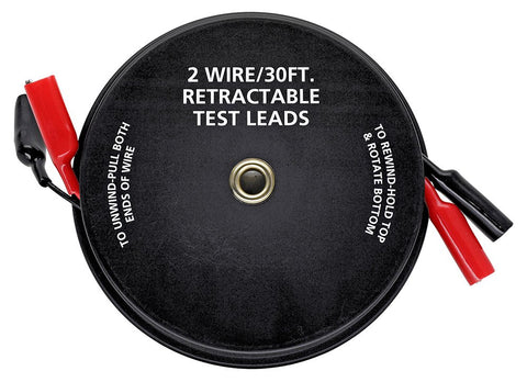 2 Wire 30' Retractable Test Leads